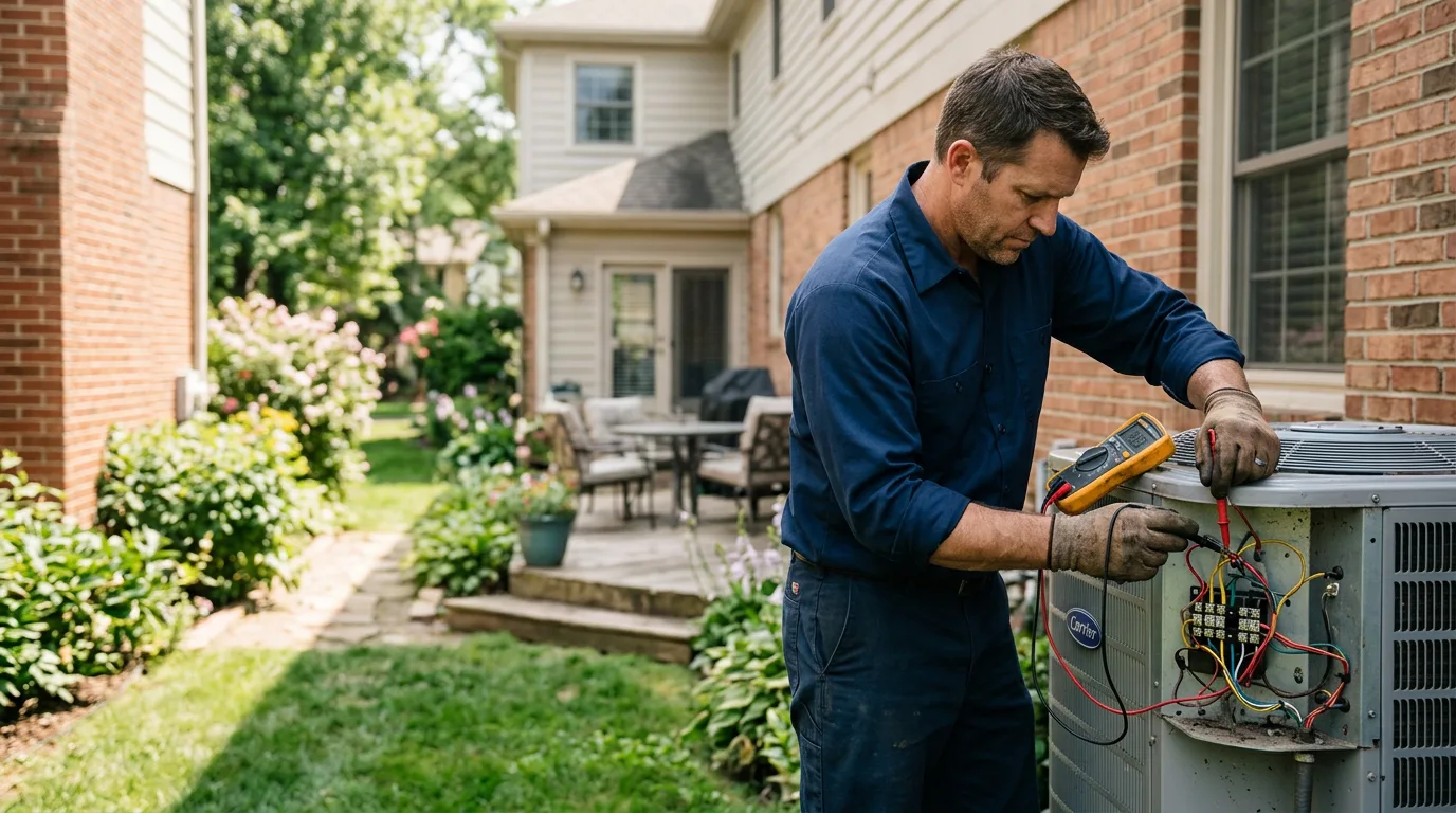 HVAC technician working near Indian Orchard, MA